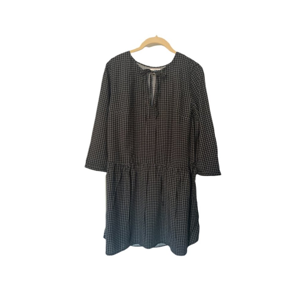 Old Navy Black and White Grid Patterned Dress